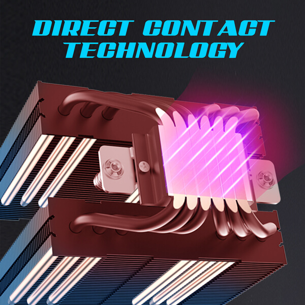 Ant Esports ICE-C621 ARGB 120mm Dual Tower CPU Air Cooler